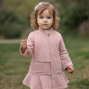 Kız Bebek Hırka | Pembe | Fermuarlı | 6 - 9 - 12 - 18 Ay - Almira Bebek