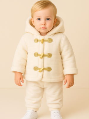 Kapşonlu Bebek Mont | Kız Bebek | 6 - 24 Ay | İçi Wellsoft - Almira Bebek