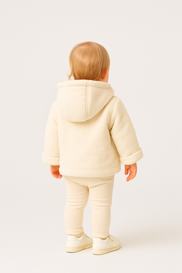 Kapşonlu Bebek Mont | Kız Bebek | 6 - 24 Ay | İçi Wellsoft - 3. görsel