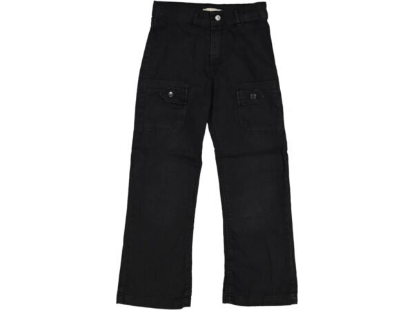 Kız Çocuk Siyah Kot Pantolon - Konforlu Pamuklu Kumaş - Şık Ve Dayanıklı - Kolay Temizlenebilir - 2. görsel