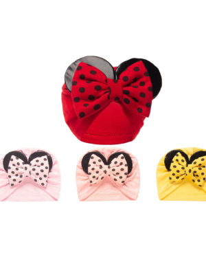 Mickey Mouse Desenli Kız Çocuk Penye Bone - Almira Bebek