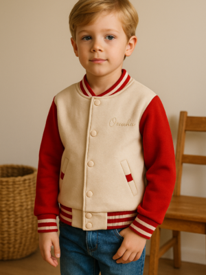 Unisex 3 Ip Önden Çıtçıtlı Cepli Kolej Ceket - Almira Bebek