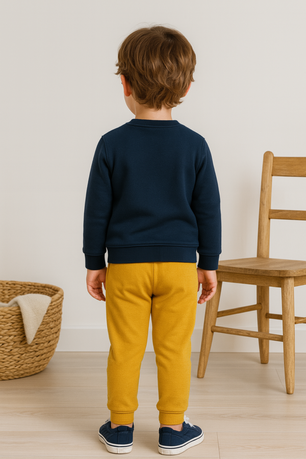 Erkek Bebek Cute Tıger Yazılı Kaplan Kafa Baskılı Lacivert Renkli 2litk. - 3. görsel