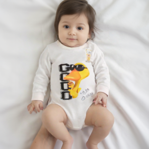 Erkek Bebek Good Yazılı Uzun Kol Pamuklu Çıtçıtlı Bady - Almira Bebek
