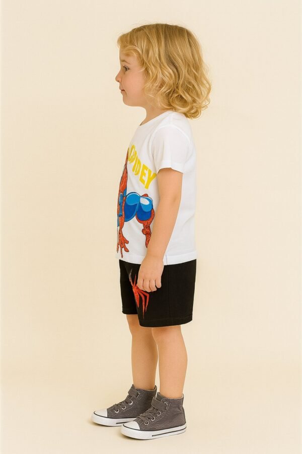 Erkek Çocuk Spider-Man Baskılı Kısa Kollu Şort Takımı, Erkek Çocuk Giyim, Rahat ve Dayanıklı Tasarım - Gorsel 4