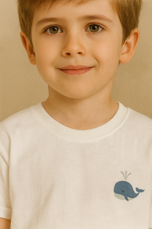 Erkek Çocuk - Tişörtlü - Lastikli - Cep Detaylı  - Keten Pantolonlu Takım - 5. görsel