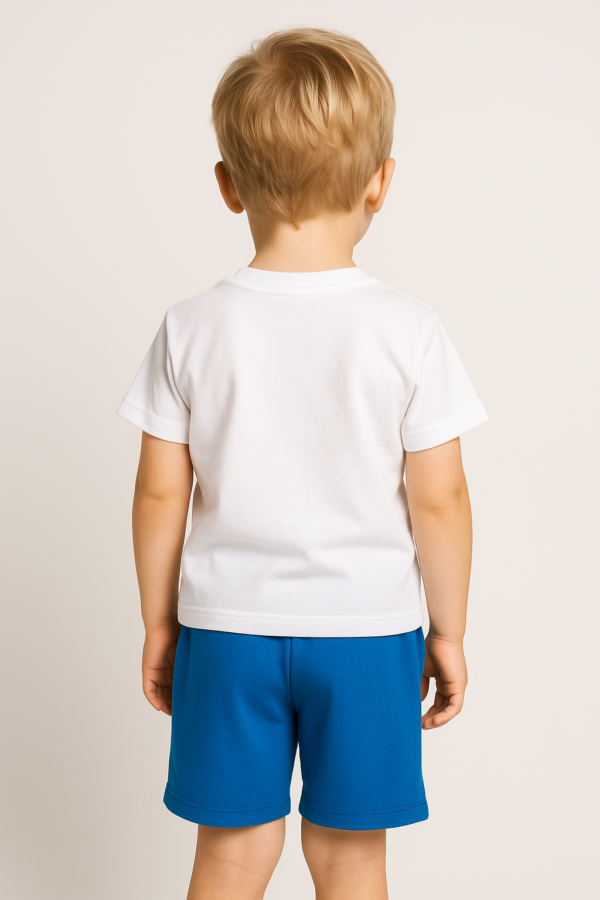 Erkek Çocuk Yelkenli Baskılı - Kısakollu Tişörtlü - Şortlu Takım - 3. görsel