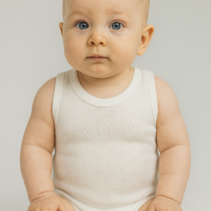 Kız Çocuk Jakarlı Baklava Desenli Sıfır Kollu Pamuklu Çıtçıtlı Bady - Almira Bebek