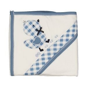 Erkek Çocuk Ördek Nakışlı Pamuklu Bebek Havlusu - Almira Bebek