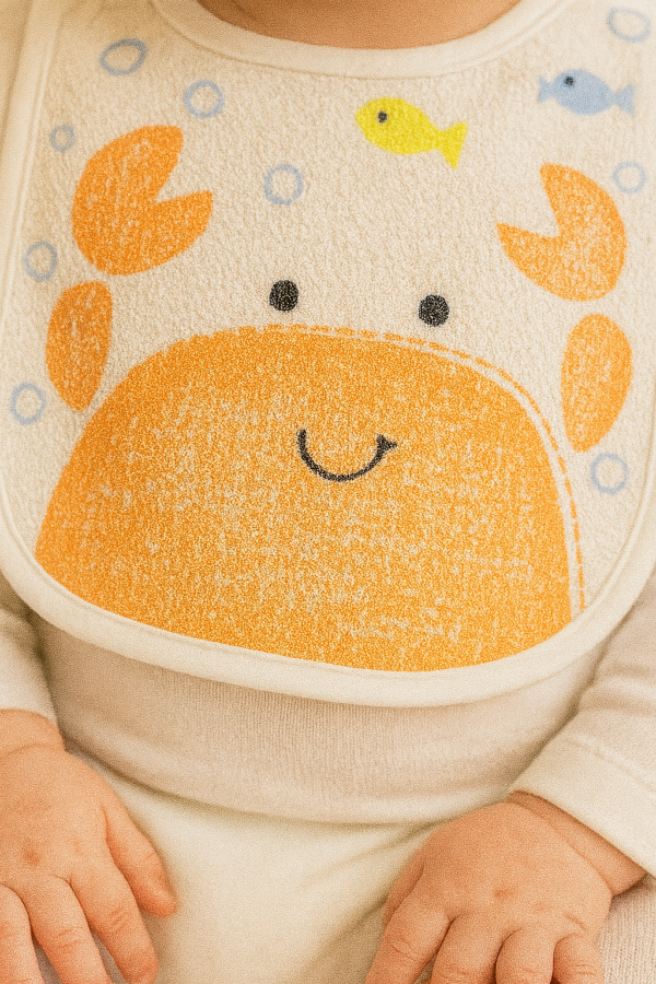 Unisex Yengeç Baskılı Bebek Önlüğü - 3. görsel