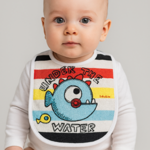 Erkek Bebek Under The Yazılı Mama Önlüğü - Almira Bebek