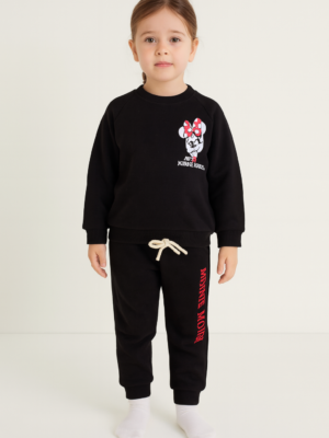 Kız Çocuk Mickey Mouse Baskılı Eşofman Takımı - Almira Bebek