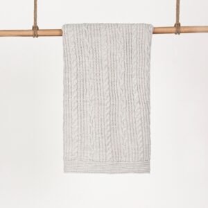 Saç Örgülü İç Kısmı Welsoft Triko Bebek Battaniyesi - Almira Bebek