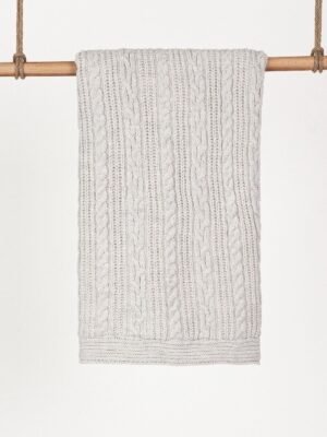 Saç Örgülü İç Kısmı Welsoft Triko Bebek Battaniyesi - Almira Bebek