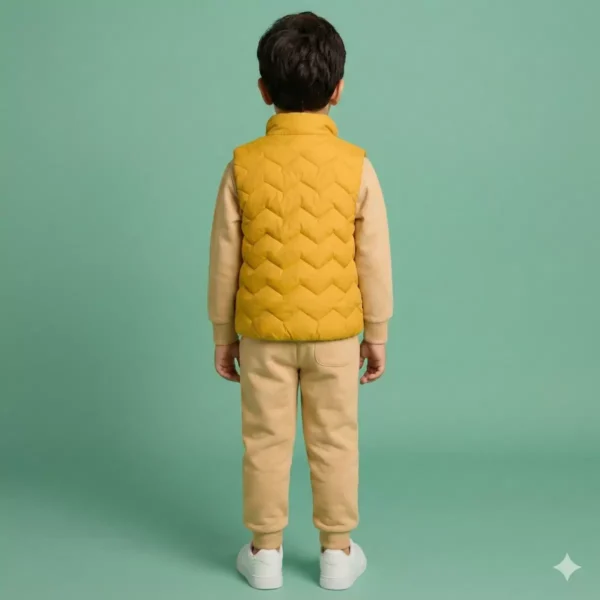 Erkek Çocuk Kapitone Yelekli 3 Lü Eşofman Takım - 3. görsel