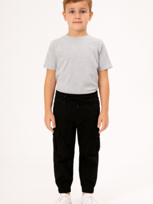 Erkek Çocuk Kargo Cepli Bel Kısmı Lastikli Kanvas Pantolon - Almira Bebek