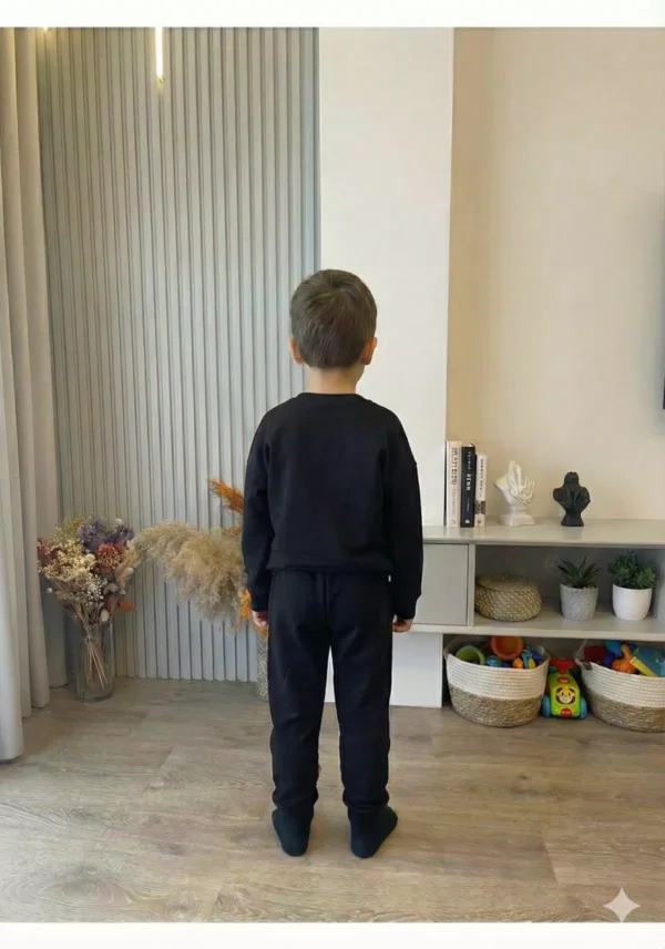 Erkek Çocuk Labubu Baskılı Siyah Renk Takım - 3. görsel