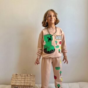 Erkek Çocuk Lego Baskılı Kahve Renk 2ip Takım - Almira Bebek