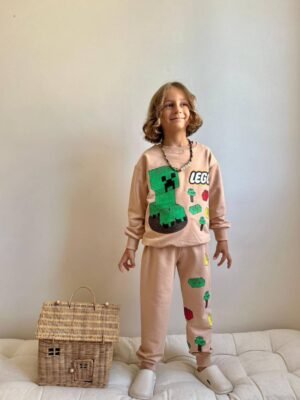 Erkek Çocuk Lego Baskılı Kahve Renk 2ip Takım - Almira Bebek