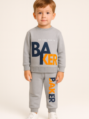 Erkek Çocuk By Ted Baker Yazılı Gri Renk Eşofman Takımı - Almira Bebek