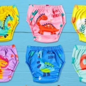 Kız Çocuk Dinozor Baskılı İç Giyim Külotları Rahat ve Esnek Bel Lastiği ile