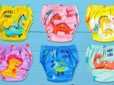Kız Çocuk Dinozor Baskılı İç Giyim Külotları Rahat ve Esnek Bel Lastiği ile