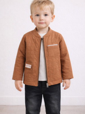 Erkek Bebek Kapitone Ceketli-  Bady-kanvas Pantolonlu Takım - Almira Bebek