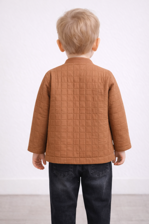 Erkek Bebek Kapitone Ceketli-  Bady-kanvas Pantolonlu Takım - 3. görsel