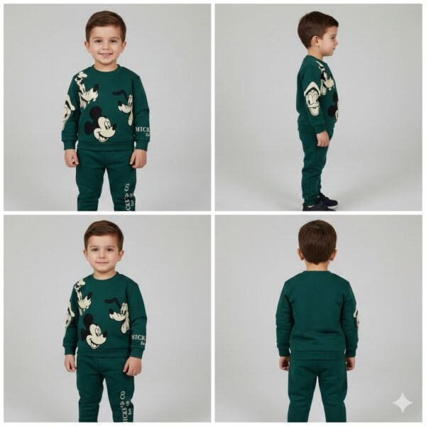 Erkek Çocuk Mickey Baskılı Yeşil Takım, Günlük Kullanım ve Rahatlık Sunar - Gorsel 4