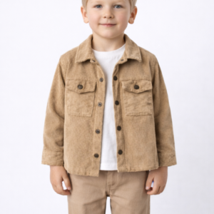 Erkek Çocuk Çıt Çıt Kapamalı- Cepli Kadife Gömlek -uzun Kollu Bady- Kanvas Pantolonlu Takım - Almira Bebek