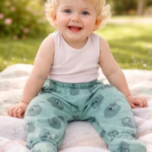 Bebek Tek Alt Erkek için Yeşil Patikli Renkli Günlük Kullanım