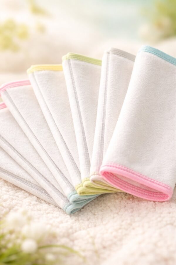 Bebek Ağız Mendili 6'lı Set, Yumuşak Penye, Unisex Bebeğe Uygun - Gorsel 3