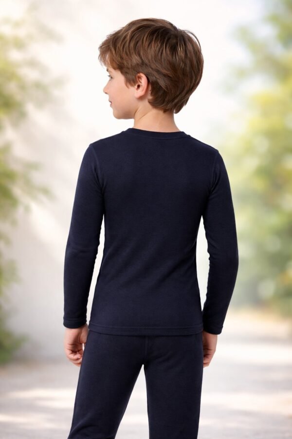 Çocuk Erkek Termal Üst Kıyafet Siyah Bedensel Renk ve Rahatlık - Gorsel 4