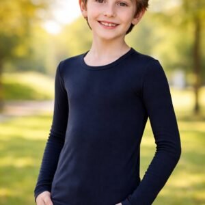 Çocuk Erkek Termal Üst Kıyafet Siyah Bedensel Renk ve Rahatlık