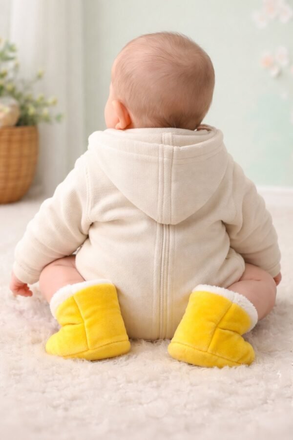 Domi Kids Bebek Panduf Sarı, Bebek Ayakkabısı, Rahat ve Yumuşak Tasarım - Gorsel 4