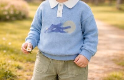 Erkek Bebek Gömlek Yaka Waffle Kumaş Mavi-Yeşil 2li Takım, Erkek Bebek Giyim, rahat ve şık tasarım