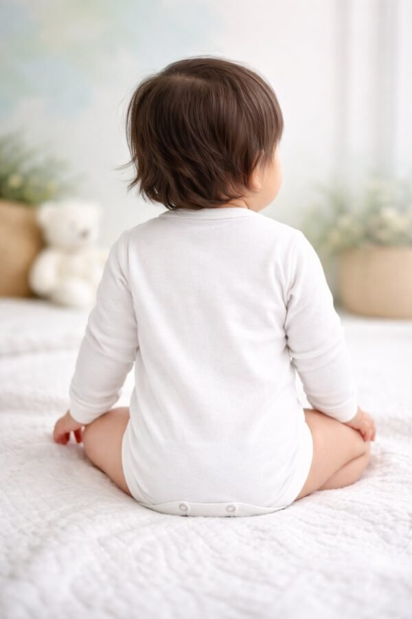 Erkek Bebek Good Yazılı Uzun Kol Pamuklu Çıtçıtlı Bady, Erkek Bebek Giyim, Rahat ve Pratik - Gorsel 4