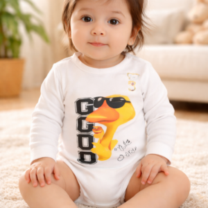 Erkek Bebek Good Yazılı Uzun Kol Pamuklu Çıtçıtlı Bady, Erkek Bebek Giyim, Rahat ve Pratik