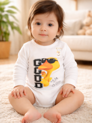 Erkek Bebek Good Yazılı Uzun Kol Pamuklu Çıtçıtlı Bady, Erkek Bebek Giyim, Rahat ve Pratik