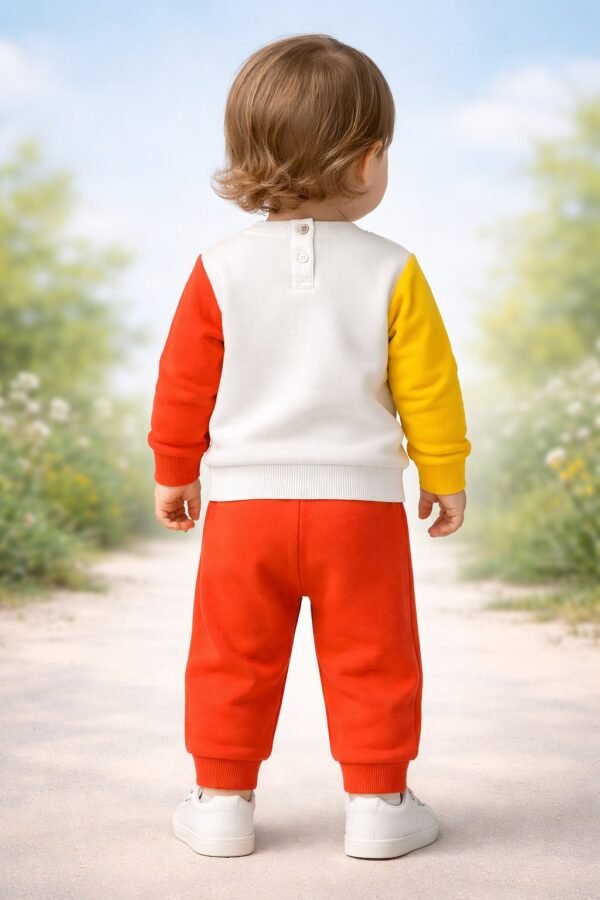 Pamuklu Erkek Bebek Takım Uzun Kollu Renkli Baskılı Günlük Kullanım - Gorsel 4