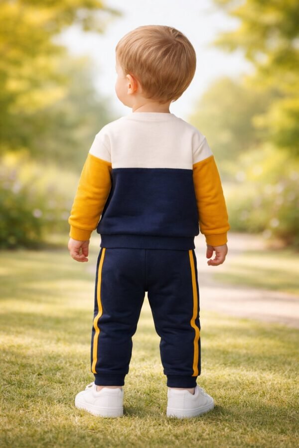 Erkek Bebek Volemos Juntos Yazılı Kuş Baskılı 2 Parça Takım, Erkek Bebek Giyim, Yumuşak ve Rahat - Gorsel 4