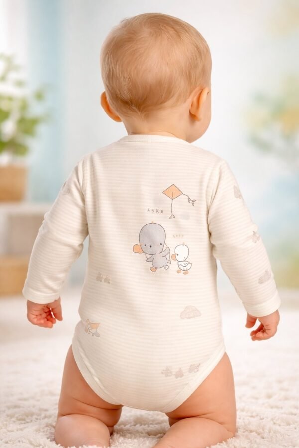 Erkek Bebek Yandan Çıtçıtlı Uzun Kollu Zıbın Mint Yeşili ve Bebek Giyim kategorisi - Gorsel 4