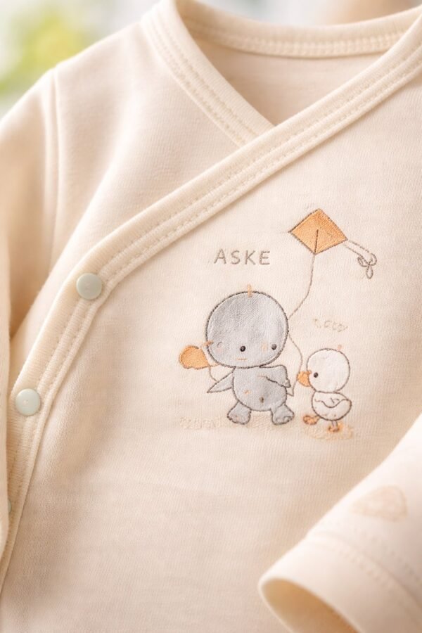 Erkek Bebek Yandan Çıtçıtlı Uzun Kollu Zıbın Mint Yeşili ve Bebek Giyim kategorisi - Gorsel 3