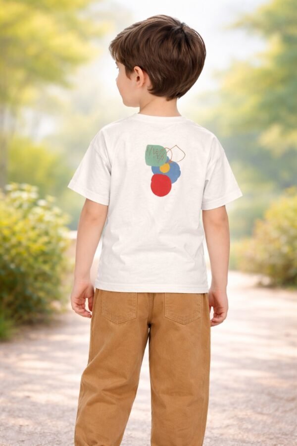 Erkek Çocuk Krem Kısa Kollu Tişört ve Keten Pantolon Takımı rahat hareket özgürlüğü ile - Gorsel 4