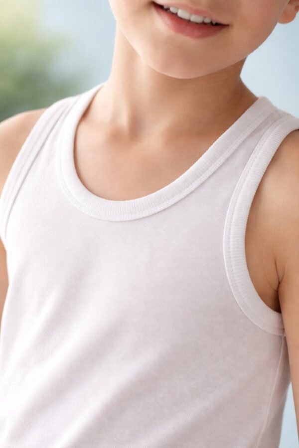 Erkek Çocuk Atlet 6-7 Yaş Beyaz rahat ve şık çocuk iç giyim ürün - Gorsel 3