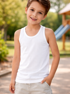 Erkek Çocuk Atlet 6-7 Yaş Beyaz rahat ve şık çocuk iç giyim ürün