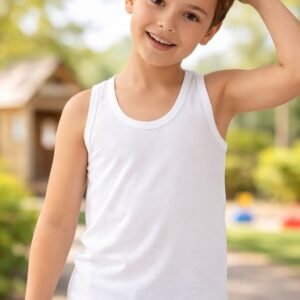 Erkek Çocuk Beyaz Askılı Atlet 6-11 Yaş