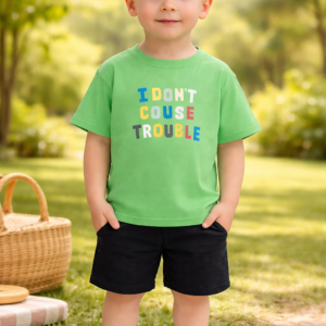 Erkek Çocuk Yeşil Kısa Kollu Tişört ve Şort Takımı rahat hareket özgürlüğü