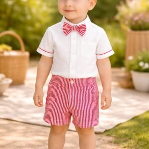 Erkek Çocuk Kısa Kol Gömlek ve Şort Takımı
