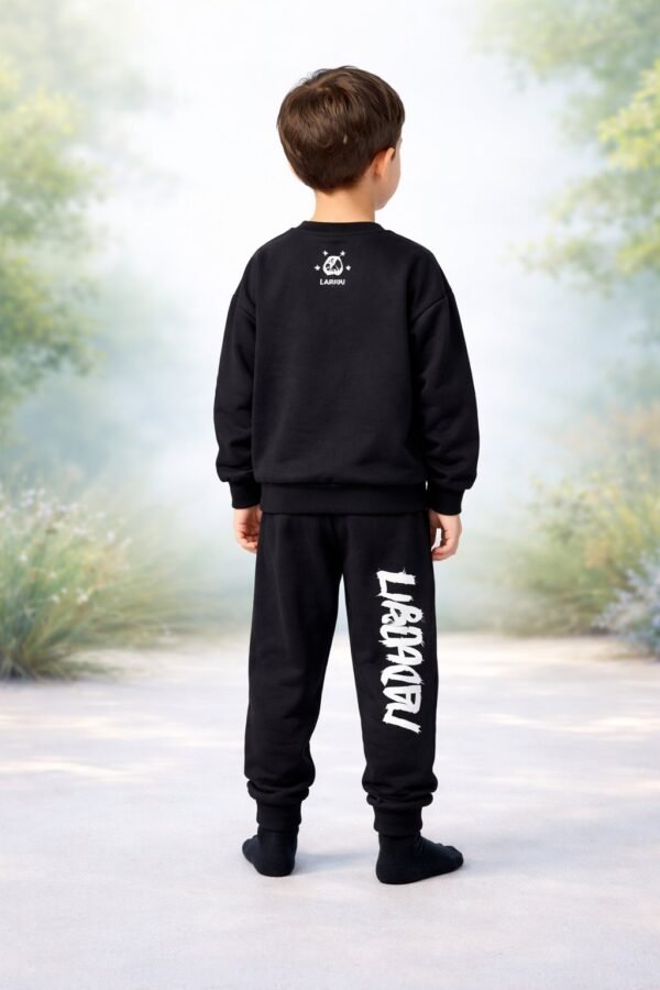 Erkek Çocuk Labubu Baskılı Siyah Renk Takım, rahat ve kullanışlı çocuk giyim ürünü - Gorsel 4